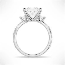 Load image into Gallery viewer, Modern Princess Cut Moissanite Engagement Ring