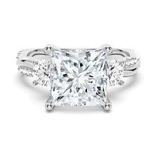 Load image into Gallery viewer, Princess Cut Moissanite Engagement Ring