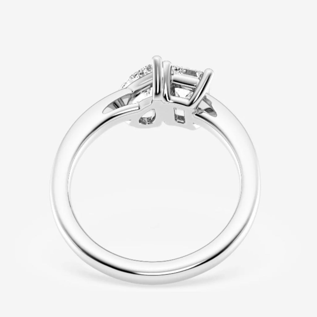Romantic Two-Stone Moissanite Ring