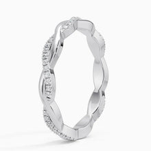 Load image into Gallery viewer, Silver Twisted Vine Wedding Band Detail