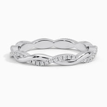 Load image into Gallery viewer, Twisted Vine Eternity Moissanite Wedding Band