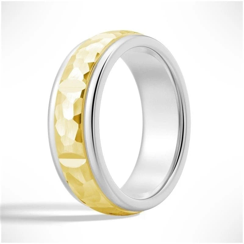Gold Textured Wedding Band