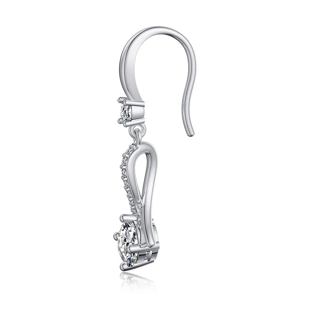 moissanite drop earrings  
