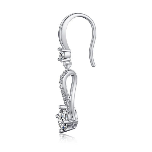 moissanite drop earrings  