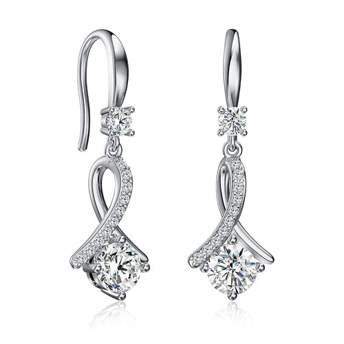infinity moissanite earrings  