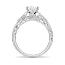 Load image into Gallery viewer, Vintage Heart Shaped Moissanite Engagement Ring