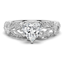 Load image into Gallery viewer, Vintage Heart Shaped Moissanite Engagement Ring