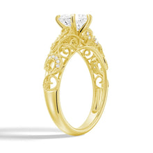 Load image into Gallery viewer, Vintage Heart Shaped Moissanite Engagement Ring