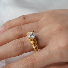 Load image into Gallery viewer, Vintage Heart Shaped Moissanite Engagement Ring