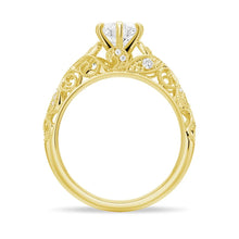 Load image into Gallery viewer, Vintage Heart Shaped Moissanite Engagement Ring