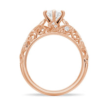 Load image into Gallery viewer, Vintage Heart Shaped Moissanite Engagement Ring