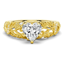 Load image into Gallery viewer, Vintage Heart Shaped Moissanite Engagement Ring