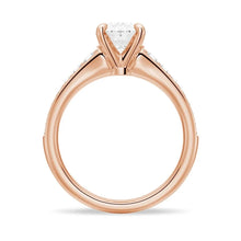 Load image into Gallery viewer, Vintage Oval Moissanite Engagement Ring With Graduated Band