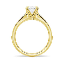Load image into Gallery viewer, Vintage Oval Moissanite Engagement Ring With Graduated Band