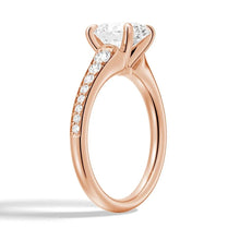 Load image into Gallery viewer, Vintage Oval Moissanite Engagement Ring With Graduated Band