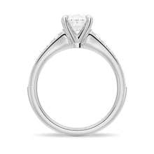 Load image into Gallery viewer, Vintage Oval Moissanite Engagement Ring With Graduated Band