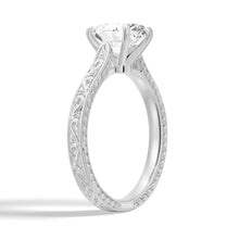 Load image into Gallery viewer, Vintage Oval Moissanite Engagement Ring With Milgrain Edges