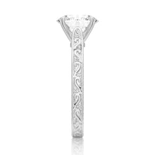 Load image into Gallery viewer, Vintage Oval Moissanite Engagement Ring With Milgrain Edges
