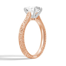 Load image into Gallery viewer, Vintage Oval Moissanite Engagement Ring With Milgrain Edges