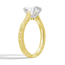 Load image into Gallery viewer, Vintage Oval Moissanite Engagement Ring With Milgrain Edges