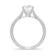 Load image into Gallery viewer, Vintage Oval Moissanite Engagement Ring With Milgrain Edges