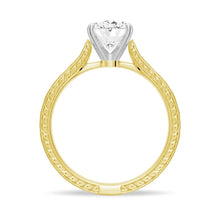 Load image into Gallery viewer, Vintage Oval Moissanite Engagement Ring With Milgrain Edges