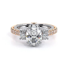 Load image into Gallery viewer, Vintage Three Stone Oval Cut Moissanite Engagement Ring