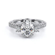 Load image into Gallery viewer, Vintage Three Stone Oval Cut Moissanite Engagement Ring
