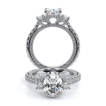 Load image into Gallery viewer, Vintage Three Stone Oval Cut Moissanite Engagement Ring