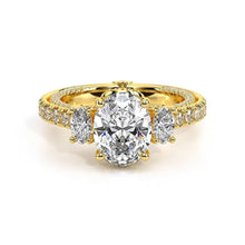 Load image into Gallery viewer, Vintage Three Stone Oval Cut Moissanite Engagement Ring