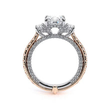 Load image into Gallery viewer, Vintage Three Stone Oval Cut Moissanite Engagement Ring