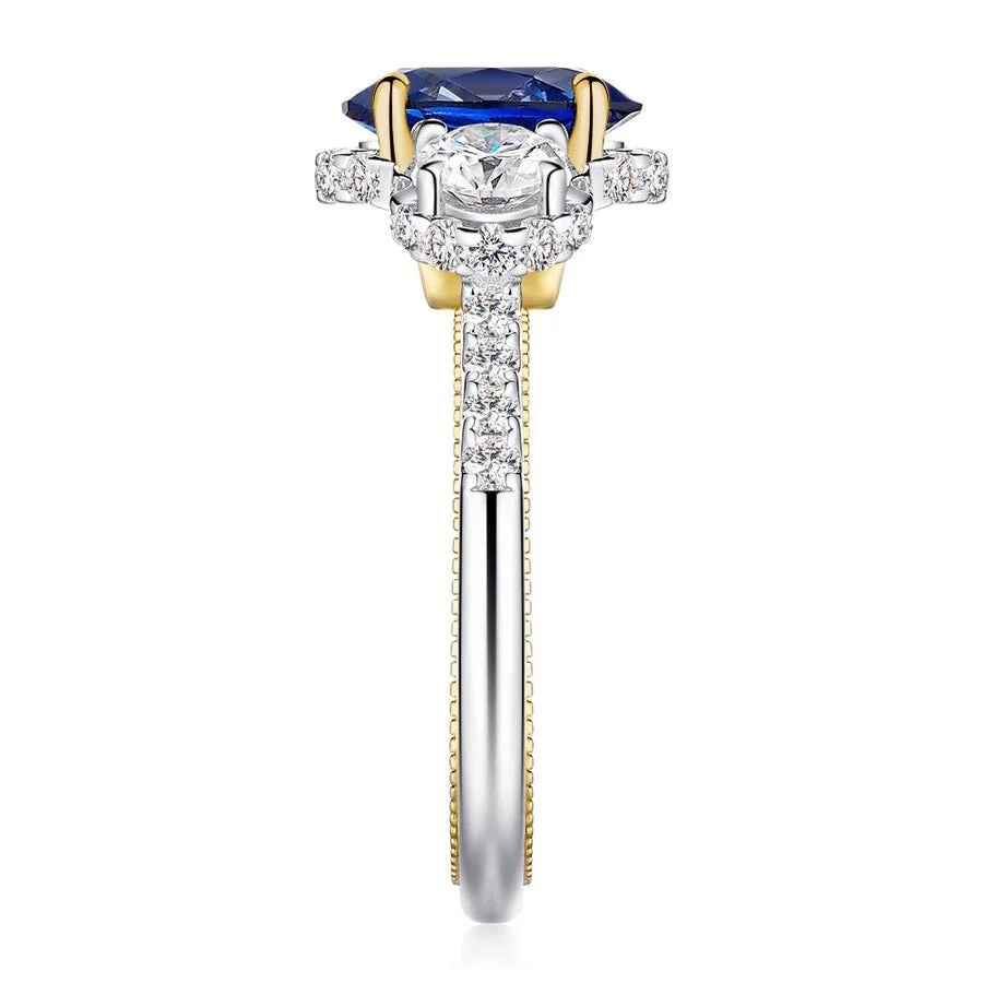 Vintage Two-Tone Moissanite Ring