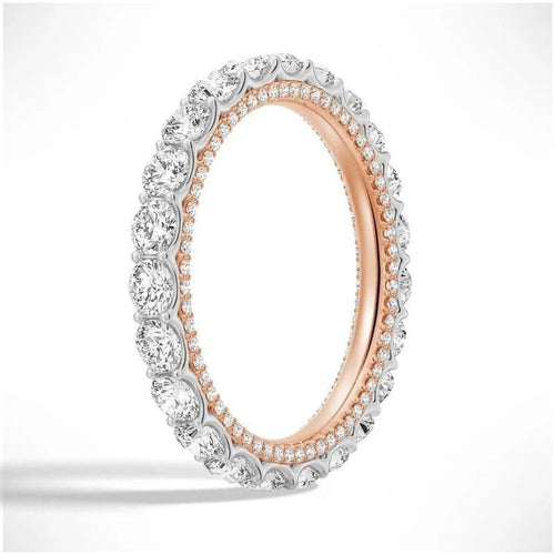 Whispering Brilliance Moissanite Ring Wedding Band - S925 Silver